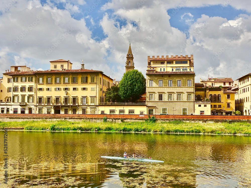 Sculling on the Arno River
