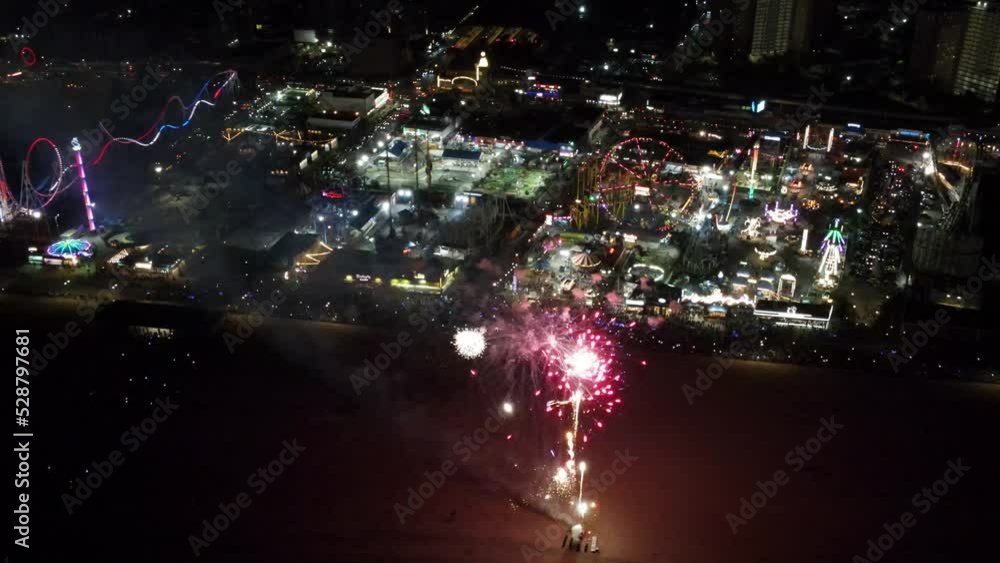 Coney Island Fireworks from the sky Coney Island Fireworks from the sky