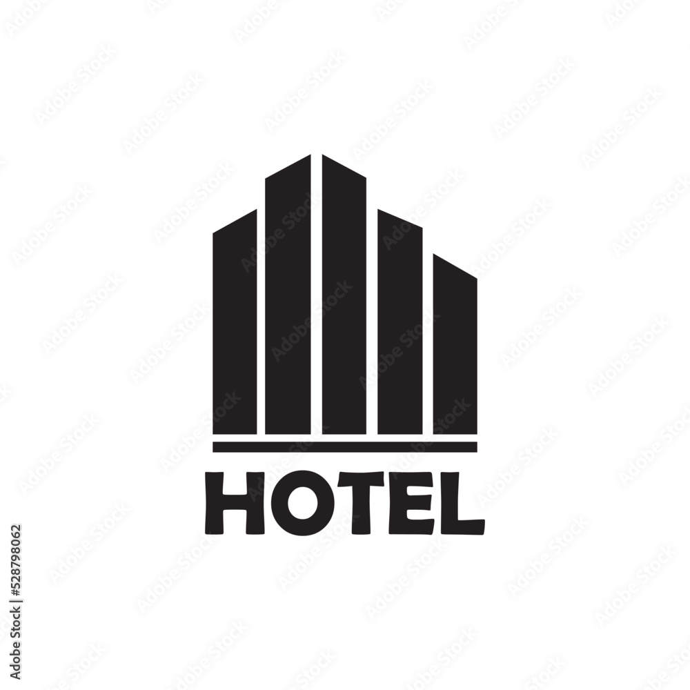 Obraz premium hotel icon logo vector design template