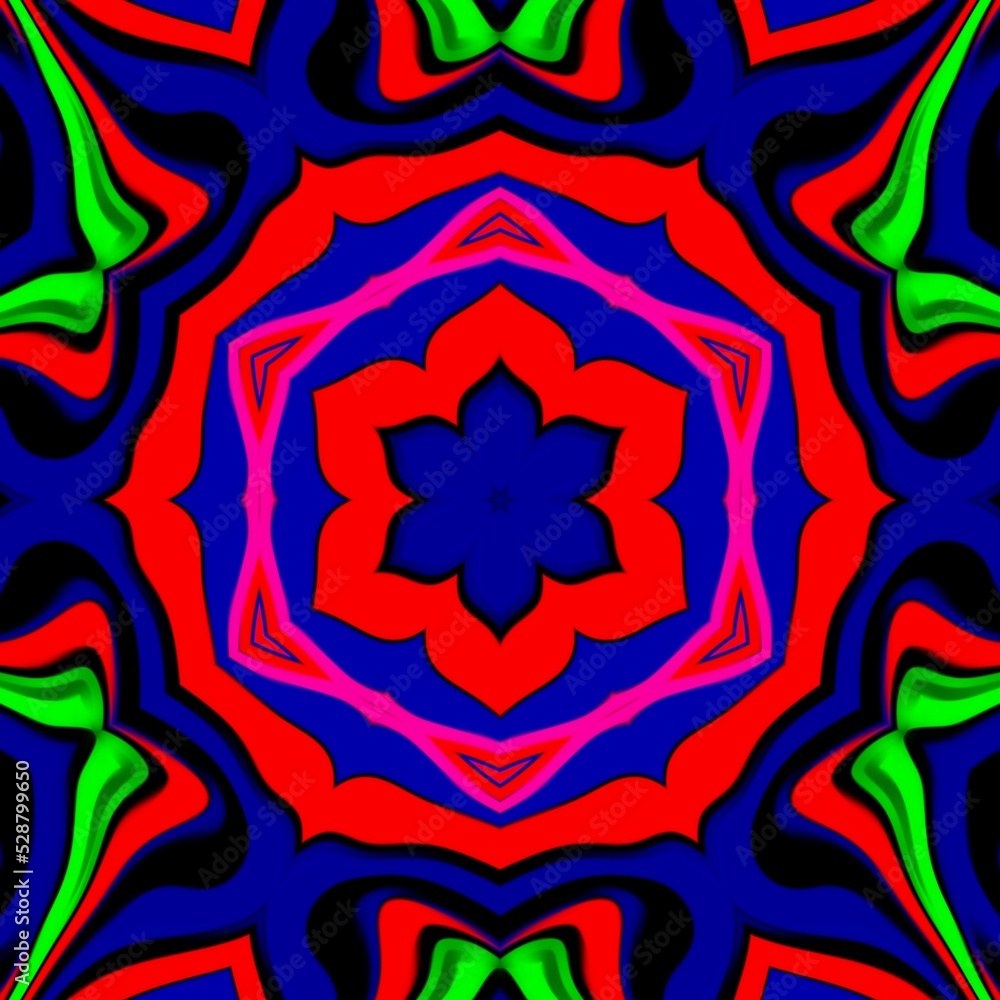 Fototapeta premium Mandala vektor psychedelic background abstract liquid illustration