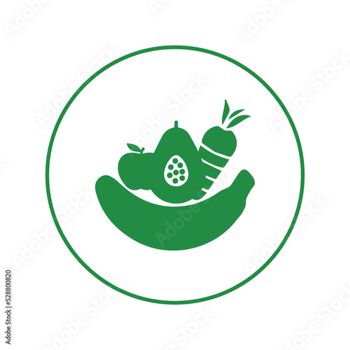 Diet vegetables many fruit icon | Circle version icon |