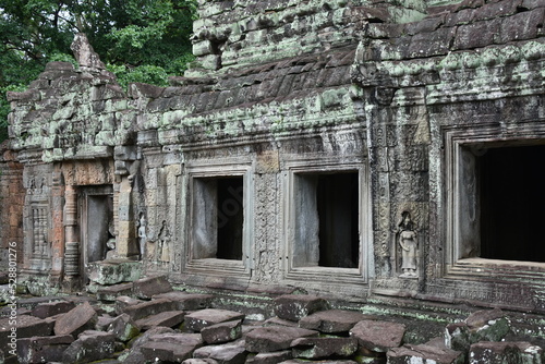 Preah Khan Temple Door, Windows, and Rubble, Siem Reap, Cambodia © Globepouncing