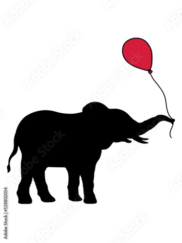 Roter Luftballon Elefant Geschenk 