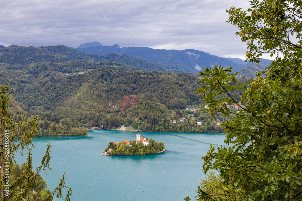 church of the mother of god on the lake in Bled, Slovenija