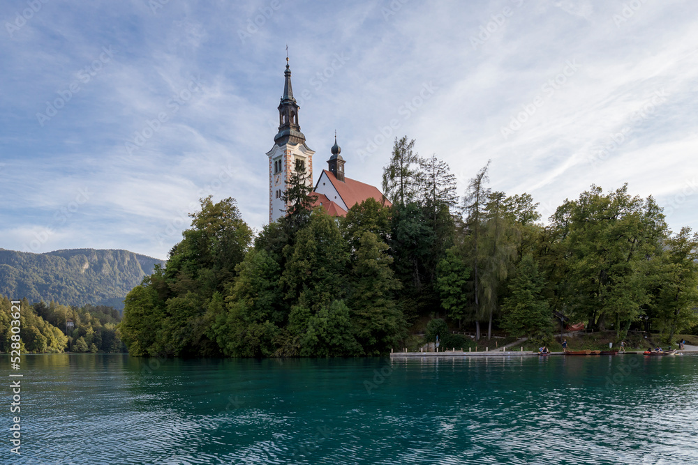 church of the mother of god on the lake in Bled, Slovenija