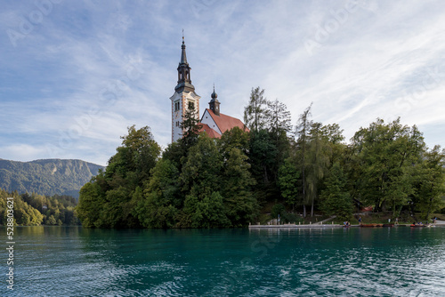 church of the mother of god on the lake in Bled, Slovenija