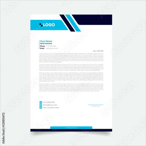 Abstract Letterhead Design Modern Business Letterhead Design Template