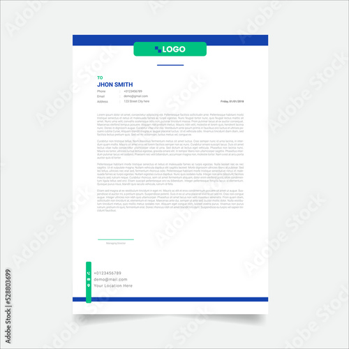 Abstract Letterhead Design Modern Business Letterhead Design Template