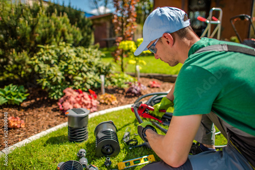 Adjusting Hoses for Garden Watering System