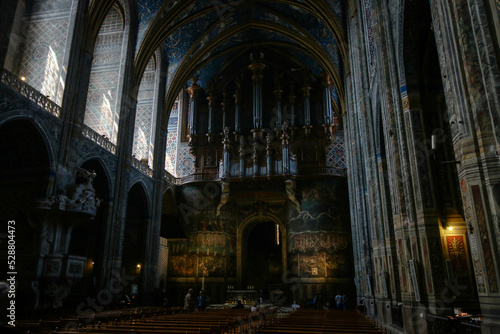 Interiors of the Cathedral Basilica of Saint Cecilia from the city of Albi, France