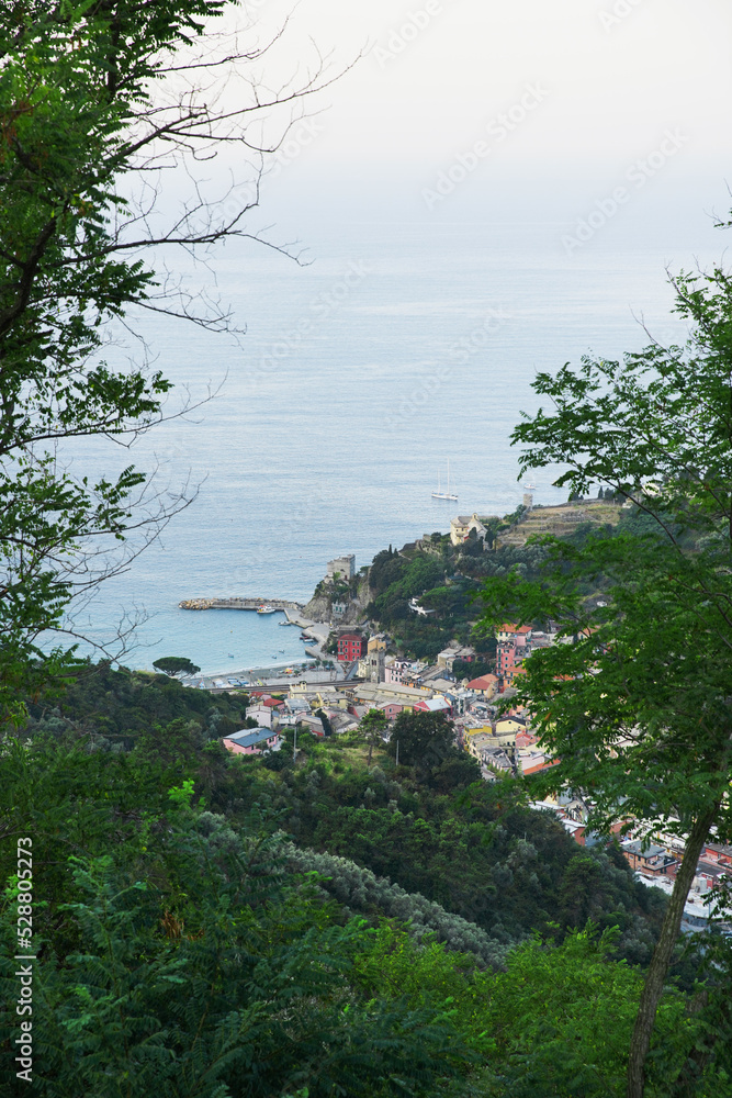View of Ligurian sea coast, Italy