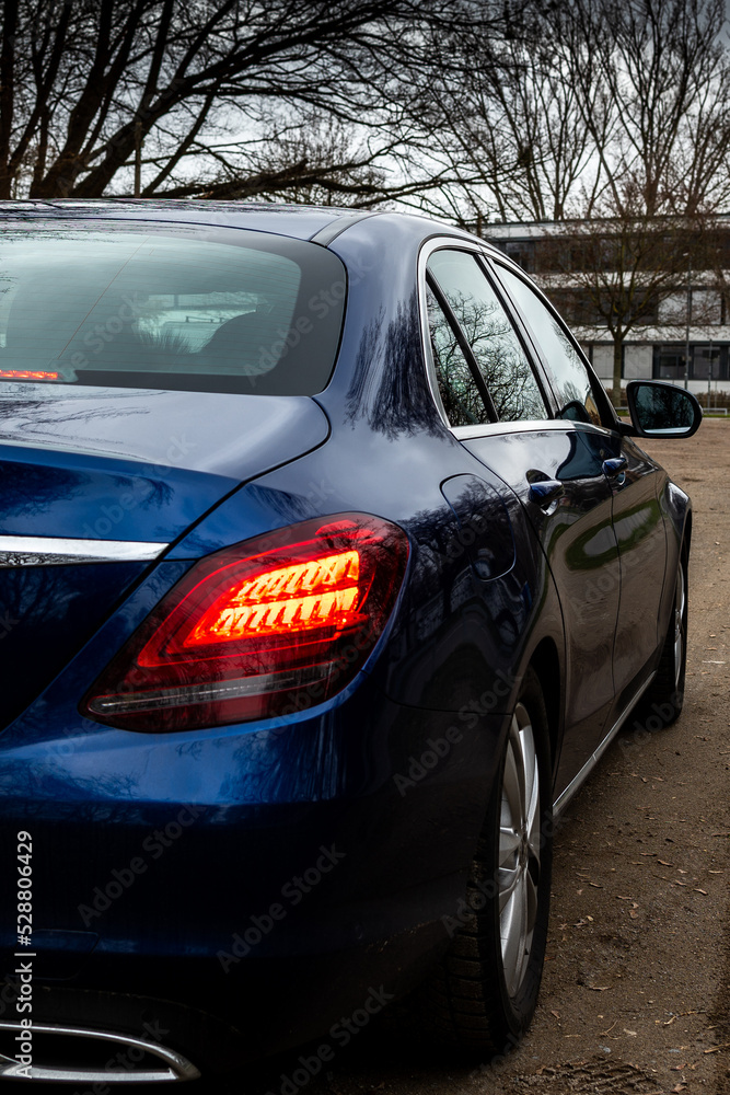 car, blue