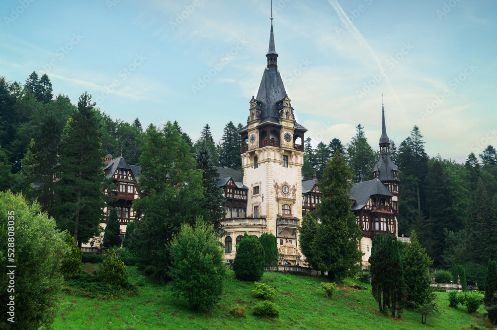 View of The Peles Castle in Romania View of The Peles Castle in Romania