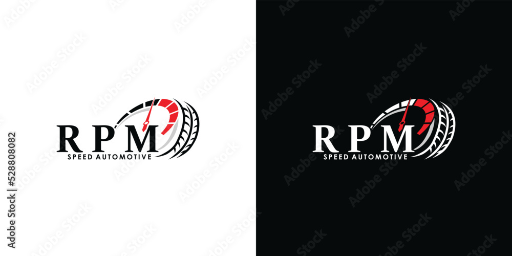 Ταπετσαρία speed rpm logo design for automotive with creative concept premium vector
