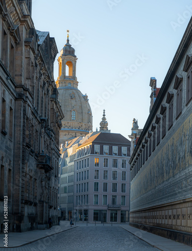 The Fuerstenzug or Procession of Princes in the old town of Dresden. Dresden, Germany photo