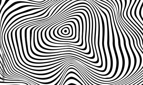 Abstract Minimal curvy lines zigzag pattern with topographic wavy background 