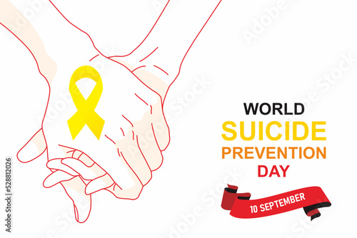World suicide prevention day vector banner template design.
