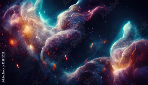 Abstract cosmos galaxy and nebula in space background