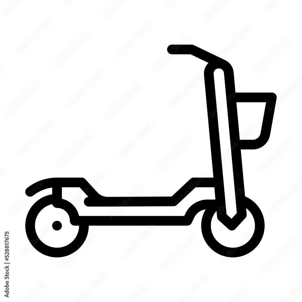 kick scooter kid leisure line icon vector. kick scooter kid leisure sign. isolated contour symbol black illustration kick scooter kid leisure line icon vector. kick scooter kid leisure sign. isolated contour symbol black illustration