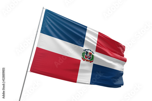 Transparent flag of dominican republic