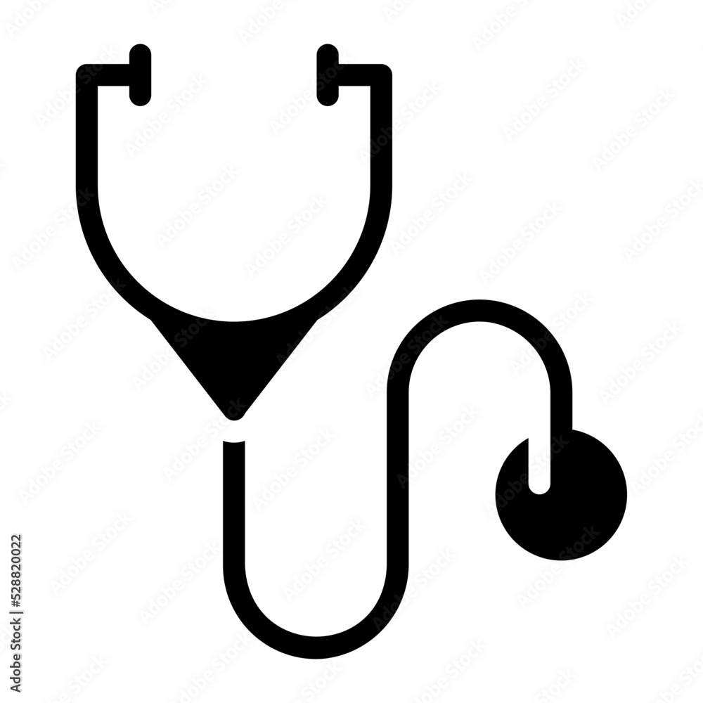 stethoscope glyph icon stethoscope glyph icon