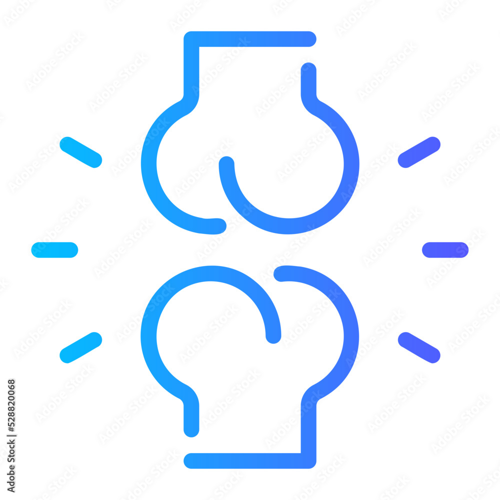 Femur gradient icon Femur gradient icon
