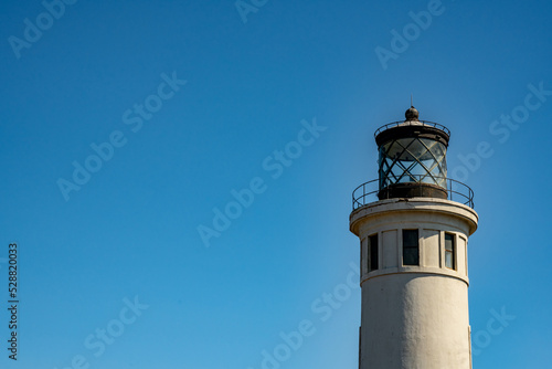 Top of Anacapa Lighthouse Against The Empty Blue Sky