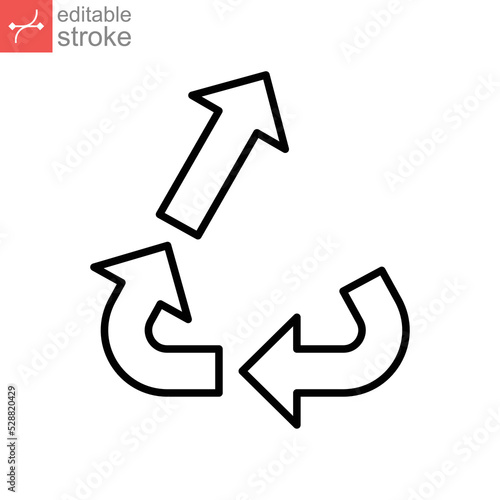 upcycle icon. Upcycling Recycle Sustainability. sustainable development reuse for ecological. Zero waste lifestyle outline style editable stroke vector illustration design on white background EPS 10