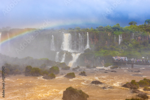 Partial view of the rainbow at Iguazu Falls