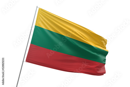 Transparent flag of lithuania photo