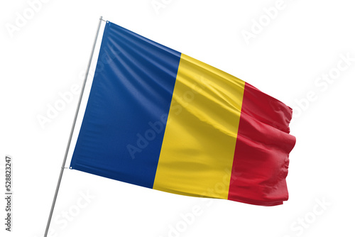Transparent flag of romania photo