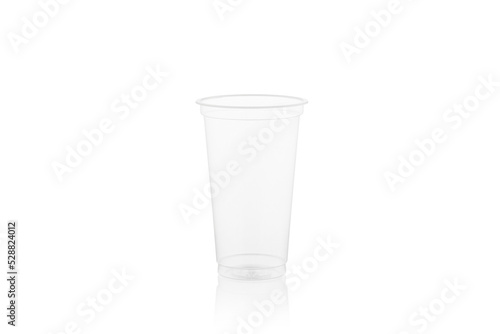 Disposable plastic Cup isolated on white background.