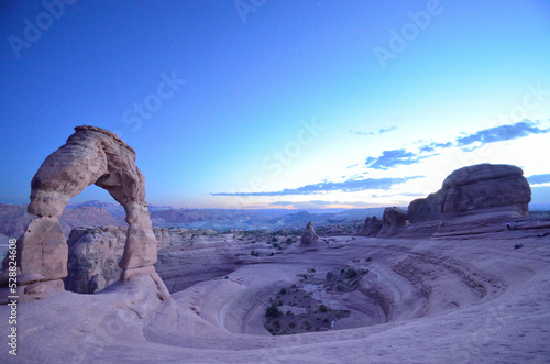 Sunset at the Delicate Arch in Arches National Park