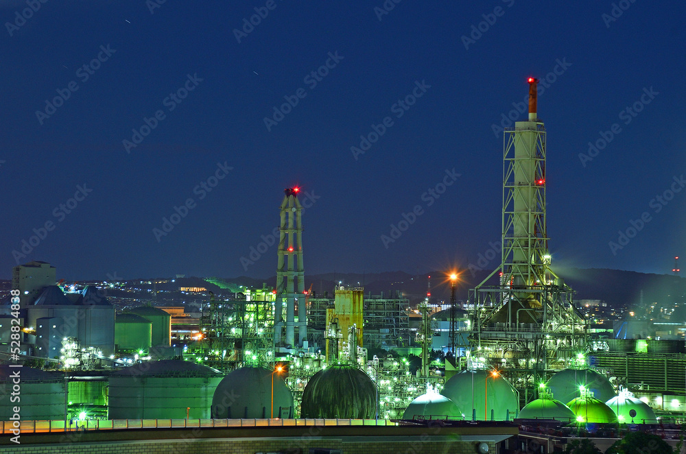 Fototapeta premium Negishi Refinery in Yokohama City, Japan