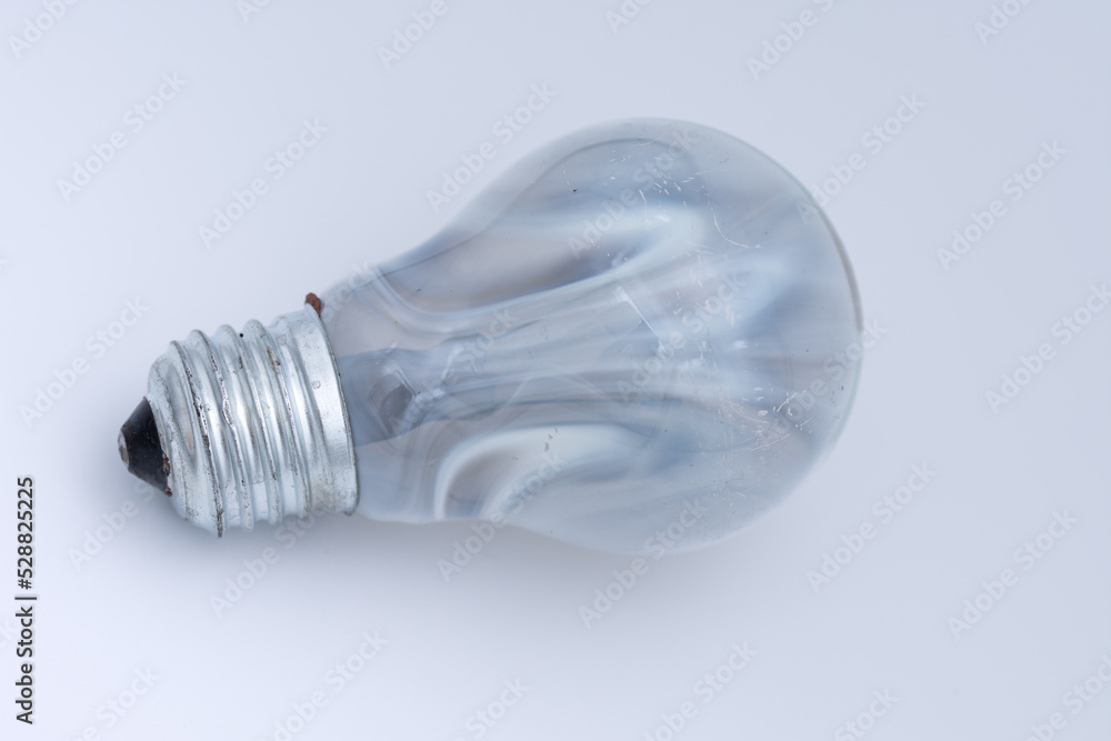 old light bulb with broken tungsten wolfram filament old light bulb with broken tungsten wolfram filament