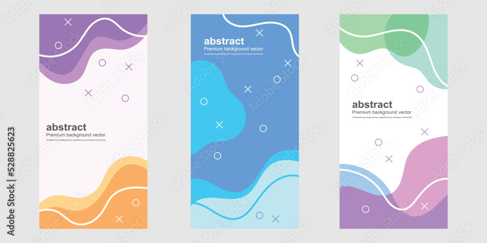 creative cover design. Social media banner template. Editable mockup for stories, post, blog, sale and promotion. Abstract modern coloured shapes, line arts background design for web and mobile app.