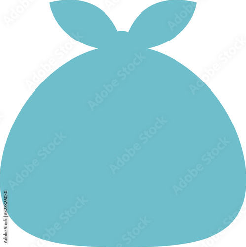 ゴミ袋のシンプルなモノクロイラスト