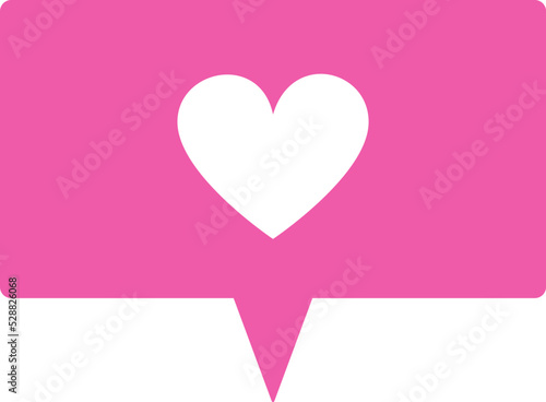 吹き出し　いいね・ハート