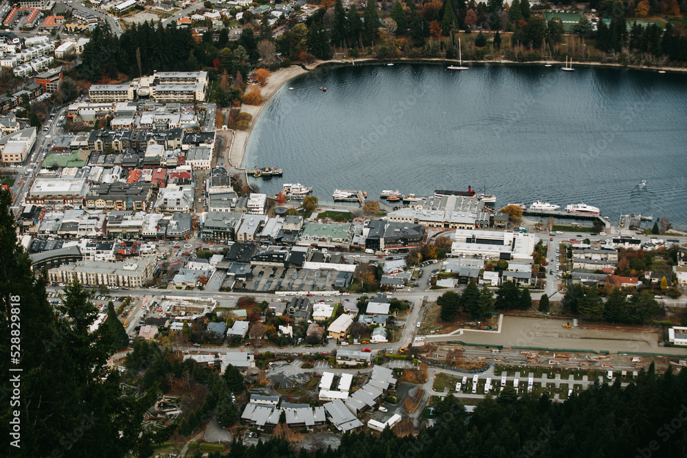 Popular spectacular view of Queenstown in New Zealand