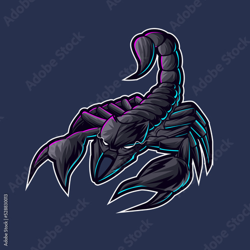 scorpion mascot logo graphic illustration