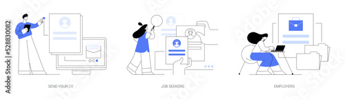 Headhunting company abstract concept vector illustrations.