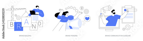 Business branding abstract concept vector illustrations.