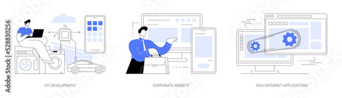 IT services abstract concept vector illustrations.