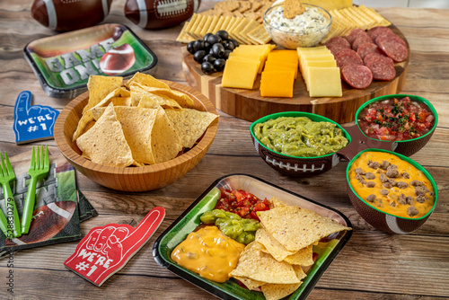 Football Food for a game watching or tailgating party photo