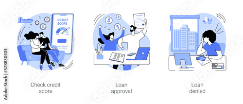 Bank loan service isolated cartoon vector illustrations se