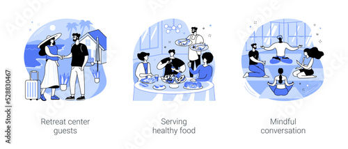 Retreat center isolated cartoon vector illustrations se