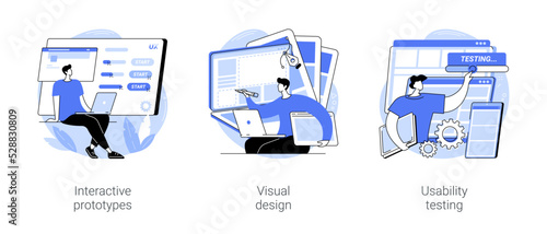 UX design isolated cartoon vector illustrations se