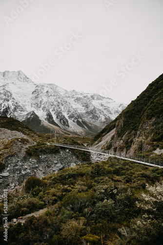 The iconic half day Hooker Valley Track hike at Mt Cook in New Zealand © Brayden