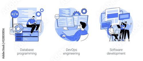 Back end development isolated cartoon vector illustrations se