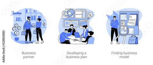 Startup company isolated cartoon vector illustrations se